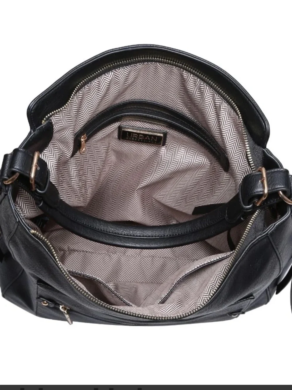 Black Leather Hobo Bag